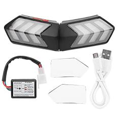 Capacete de Motocicleta Luz de Segurança LED para Motocicleta Sinal de Mudança de Direção Barra de Luz Aviso de Capacete Maior Visibilidade Design Geral Aplicável a Todas As