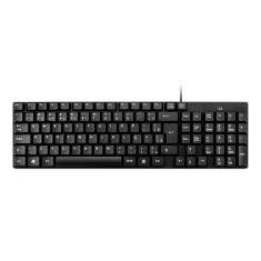 Teclado Com Fio Compacto Sem Marca Conexão Usb Cabo de 120cm Resistente Água Preto - TC193BU