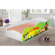 Cama Infantil New Meninas com Colchão - Casa Móveis, Fazendinha