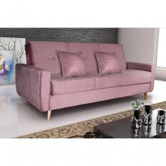 Sofá Cama Casal Reclinável Com Baú Pamela - Turkey Rose