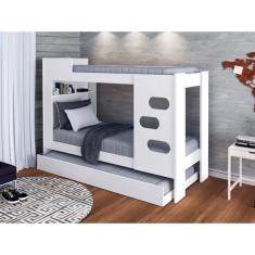 Beliche Floripa Com Cama Auxiliar J&A Móveis Branco
