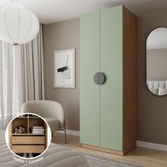 Guarda-roupa Modulado Joy Com Gaveteiro Cabecasa Madeiramadeira Verde