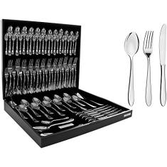 Faqueiro Tramontina Satri em Aço Inox com Estojo de Madeira 76 Peças