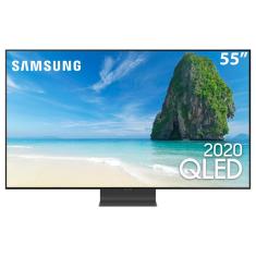 Smart TV QLED 55" 4K Samsung 55Q95T Única Conexão e Suporte No Gap, Pontos Quânticos, Alexa Built in, Som em Movimento, Borda Infinita, Modo Ambiente