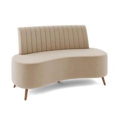 Sofá 2 Lugares Living 160cm Pé Palito Maraú Veludo K01 - D`Rossi