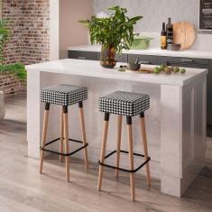 Kit 2 Banquetas Dubai Cor Cardan - Speciale Home - Salaone, Cardan