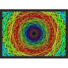 Quadro Decorativo Abstrato Arte Linhas Modernas Salas Decoração Interi