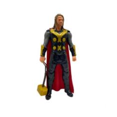 Boneco Thor 30cm com Martelo - Brinquedo Interativo com Luz e Som para