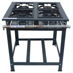 Fogão Industrial 4 Bocas Baixa Pressão P5 2QS 2QD MetalFour