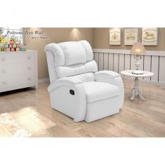 Poltrona Reclinável Imperial Zero Wall Com Balanço E Giro Corano branco 036