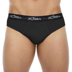 Cueca Zorba Slip Max Tamanhos Especiais Plus Size - 0764, Preto, XGG