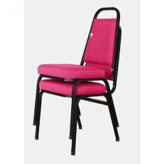 02 Cadeiras Empilhável Para Hotelaria Linha Hotel Jersey Rosa