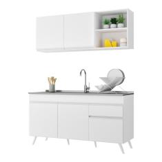 Armário De Cozinha Compacta 150cm Multimóveis V2079 Branco