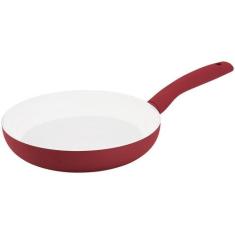 Frigideira antiaderente indução ceramica 24cm hercules, Vermelho, 24cm