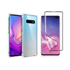 Capinha Antichoque e Película Gel 5D Compatível com Samsung S10+ Plus