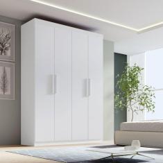 Guarda-Roupa Solteiro Fenix 04 Portas 03 Gavetas Branco