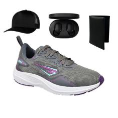 Tenis Masculino Feminino Pulse Academia Caminhada Corrida Leve + Relógio Carteira-Unissex