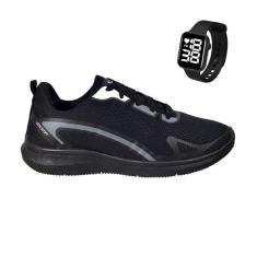 Tenis Esportivo Masculino Feminino SPORT Caminhada Corrida Academia Confortável Leve + Relógio-Unissex