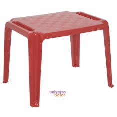 Mesa Tramontina Infantil Dona Chica em Polipropileno, Vermelho