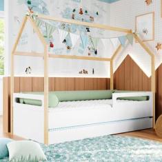 Cama Montessoriana Casinha Com Cama Auxiliar Coleção Tivoli - Divicar,