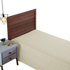 Lençol Cama Box Solteiro 01 Peça Percal 300 Fios Liso SEM ELÁSTICO 100