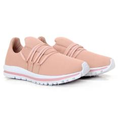 Tênis Infantil Confort Com Cadarço Esporte Lig Shoes, Rosa11, 36