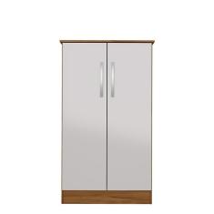 Armário Multiuso Sapateira 2 Portas Alaska Freijó E Off White Notável Móveis Freijó/off White