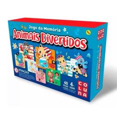 Jogo da Memória Animais Divertidos 40 Peças 1 Unidade - Coluna