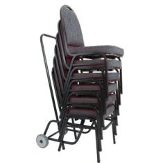 06 Cadeiras para Hotel e Auditório Linha Hotel Cinza