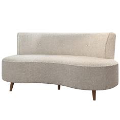 Sofá 2 Lugares Para Sala Living 135cm Pés Palito Korah K04 Boucle Bege - Mpozenato
