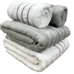 Jogo De Toalhas de Banho Corttex 4 pçs Wave Ondulado 100% Algodão Jacq