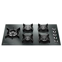Cooktop a Gás Electrolux Home Pro em Vidro com 05 Bocas Preto - KE5HP