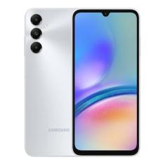 Smartphone Samsung Galaxy A05s 6,7 Tela Infinita 128GB + 6GB RAM Tela Infinita de 6.7" 50MP + 2MP + 2MP, Processador Octa-Core, Bateria de longa duração - Prata