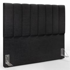 Cabeceira Cama Box Casal 140 Cm Dália W01 Linho Chumbo