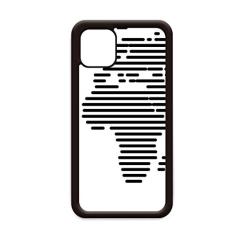 Capa simples com estampa de mapa múndi para iPhone 12 Pro Max para Apple Mini Mobile Case Shell