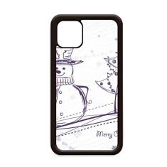 Boneco de neve de Natal com desenho de árvore de floco de neve para iPhone 12 Pro Max capa para Apple Mini Mobile Case