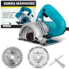 Serra Marmore Com Disco Madeira E Diamante 1200W 110mm 12000 Rpm 220V
