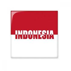 Decalque brilhante de azulejo de cerâmica com nome da bandeira da Indonésia