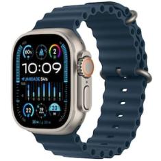 Apple Watch Ultra 2 GPS + Cellular Caixa de Titânio 49 mm Pulseira Oceano Azul - Neutro em Carbono
