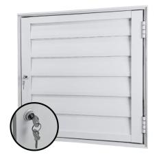 Porta Alçapão Alumínio Branco Venezianas Ventiladas Linha