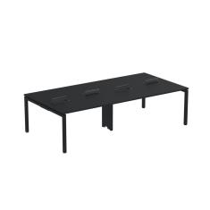 Mesa de Plataforma Dupla para 4 Pessoas Corporativa 140X140/4P PDC14/14/4P Preto