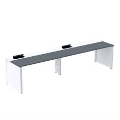 Mesa de Plataforma Simples para 2 Pessoas Corporativa 150x792/2p Pscpp150/792/2p Grafito/Branco