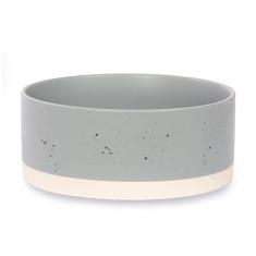 Welloyed Oslo Tigela de cerâmica para cães – Tigela de água para ração de cães de 20 cm para cães médios e grandes, prato resistente antiderrapante, tigela moderna de grés estilo Scandi, pode ser