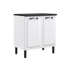 Balcão De Cozinha Itatiaia Em Aço 2 Portas Branco New Premium