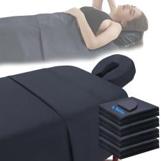 4 conjuntos de lençóis de microfibra para mesa de massagem, 3 peças, capa de cama de massagem macia, sem rugas, inclui lençol com elástico de massagem, lençóis de massagem e capa de berço facial para