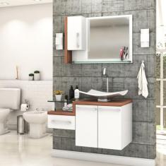 Gabinete para Banheiro C/cuba F44 e Espelheira Legno 830 - Compace, Br