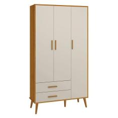 Guarda Roupa Infantil Isis 3 Portas E 2 Gavetas Areia Savana - Reller Móveis Areia Savana