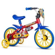 Bicicleta Infantil Aro 12 Fireman Nathor Com garrafinha