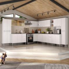 Armário de Cozinha Modulada 12 Pçs com Balcão de Pia Siena Multimóveis