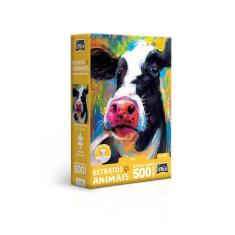 Quebra-Cabeça Retratos Animais 500 Peças Nano - Vaca